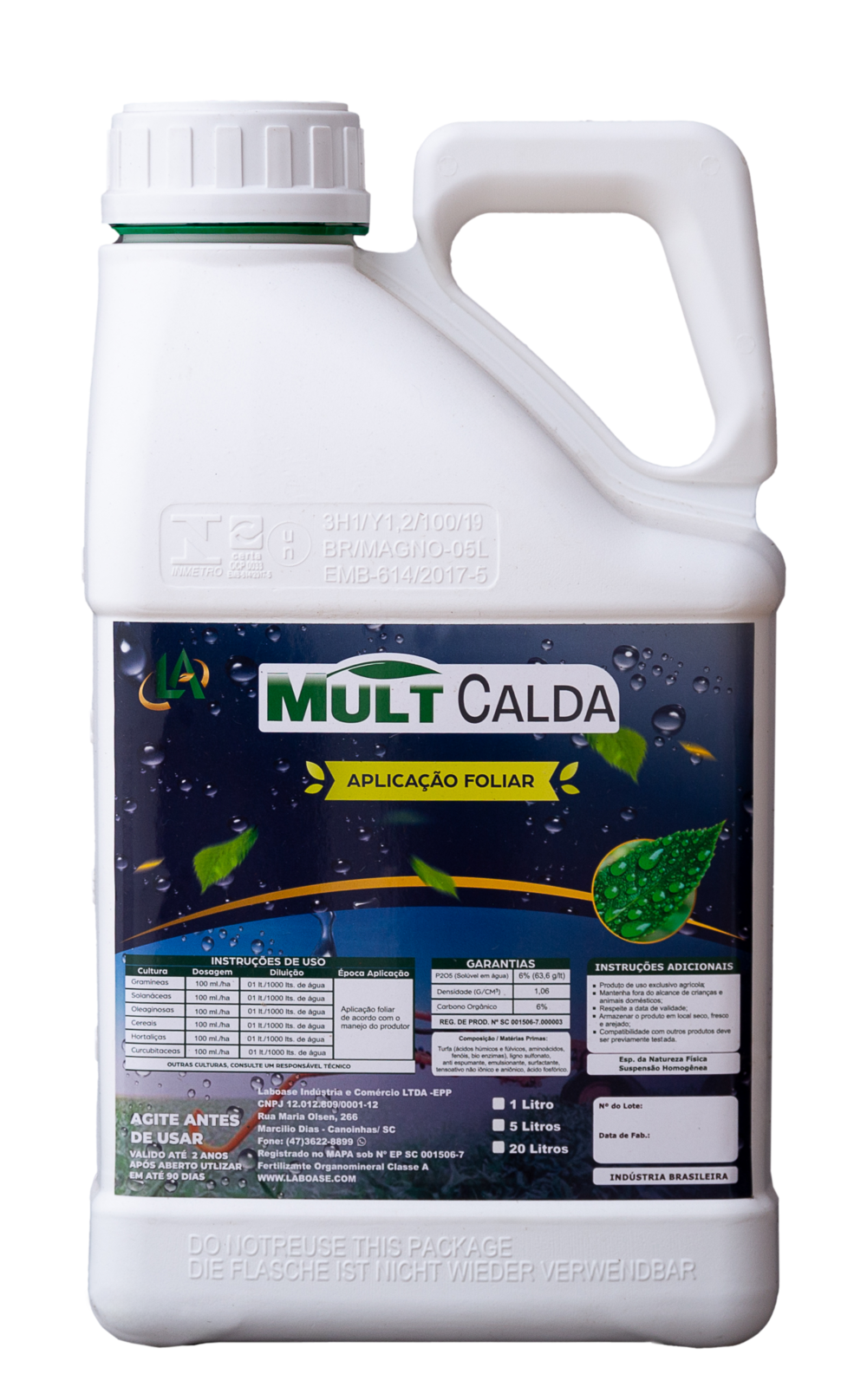Embalagem oficial MULT CALDA